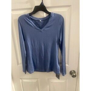 Ficerd Women's Long Sleeve V Neck Basic T Shirt Size S New With Tag